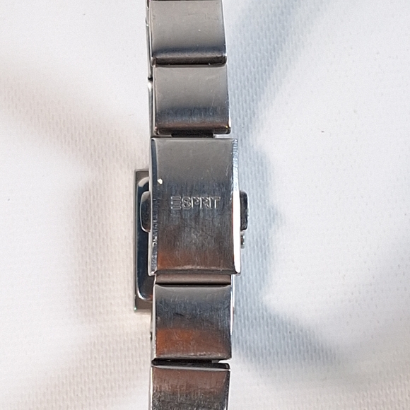 Vintage Esprit Stainless Steel Rectangle Dial Ladies Watch, New Battery - Picture 4 of 7